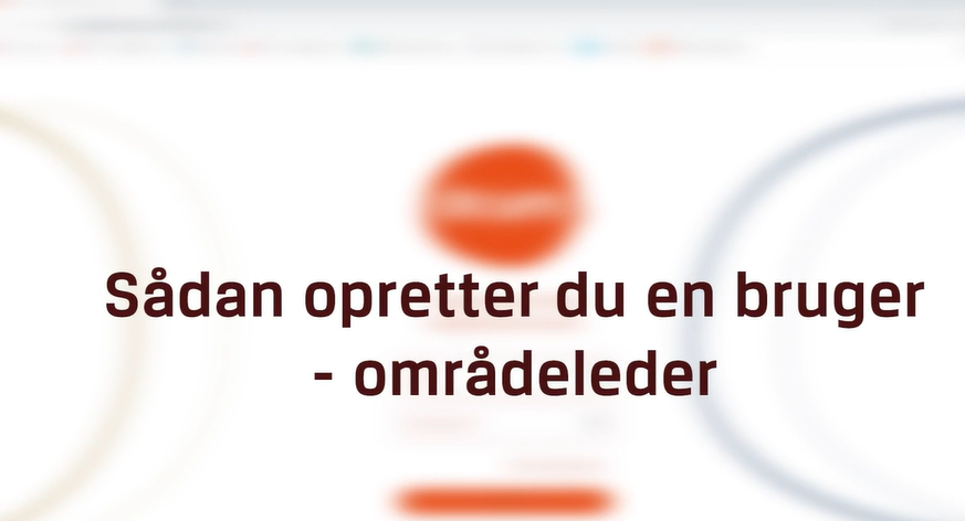 Opret bruger - områdeleder