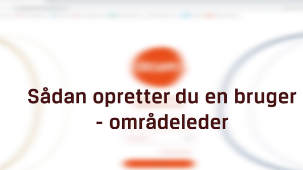 Opret bruger - områdeleder