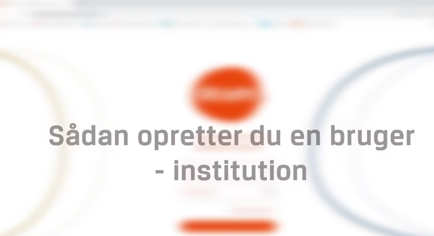 Opret bruger - institution